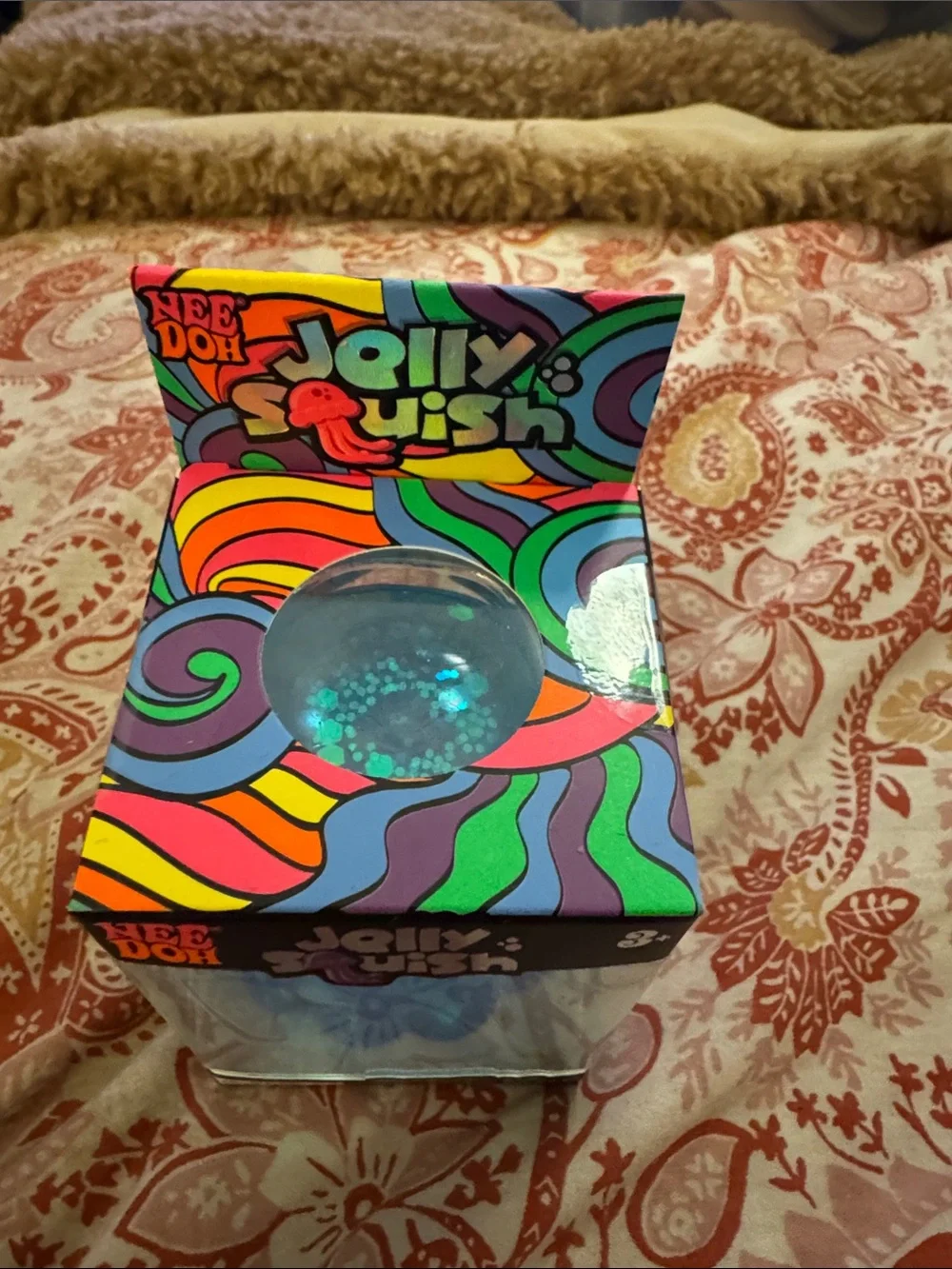 Nee Doh Jolly Squish Blue Super Solid Squish! Kids Sensory Toy
